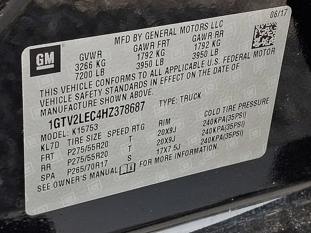 2017 GMC Sierra 1500 DBL CAB 4WD