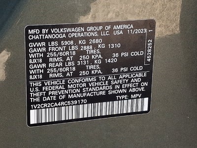 2024 Volkswagen Atlas 2.0T Peak Edition SE w/Technology