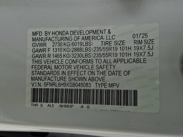2025 Honda Odyssey Elite