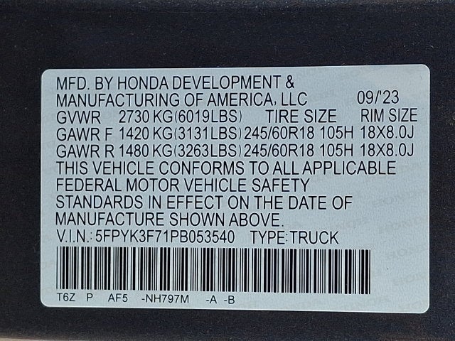 2023 Honda Ridgeline RTL-E
