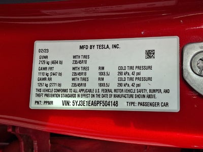 2023 Tesla Model 3 4DR RWD