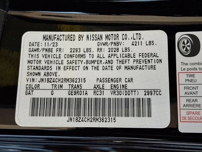 2024 Nissan Z NISMO Auto