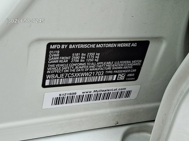 2019 BMW 5 Series 540i xDrive