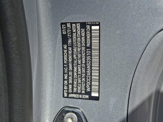 2022 Porsche 718 Spyder 2DR SPYDER