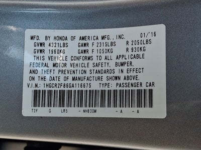 2016 Honda Accord EX-L
