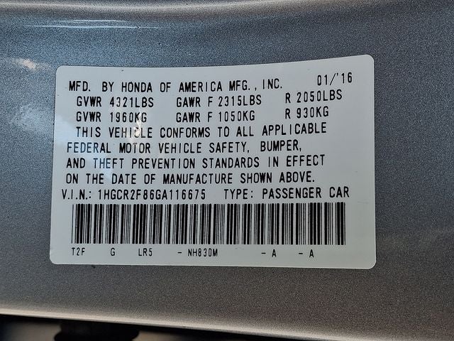 2016 Honda Accord EX-L