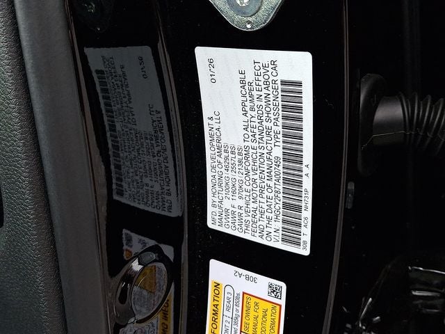 2026 Honda Accord Hybrid Touring