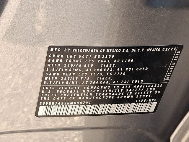 2024 Volkswagen Tiguan 2.0T SE R-Line Black