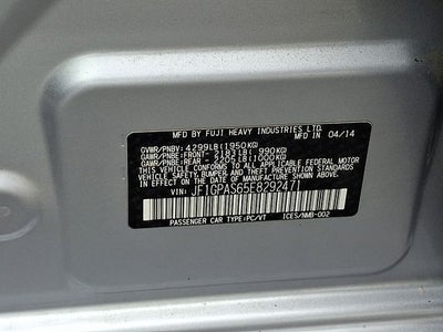2014 Subaru Impreza 2.0i Sport Limited