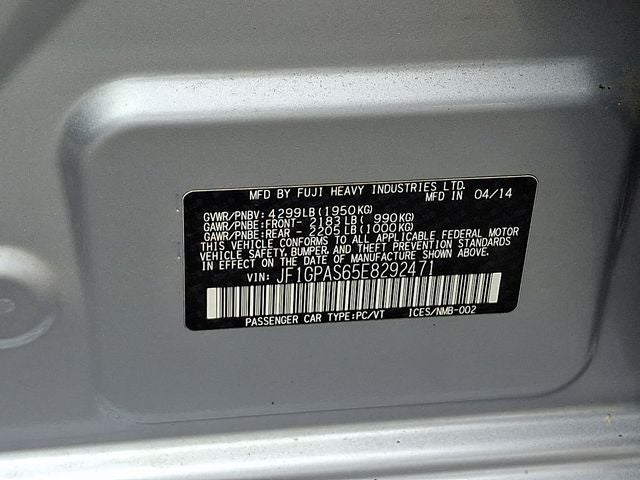 2014 Subaru Impreza 2.0i Sport Limited