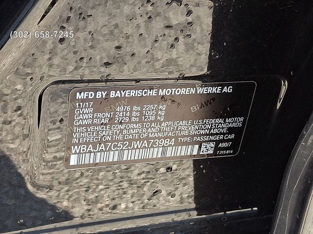 2018 BMW 5 Series 530i xDrive